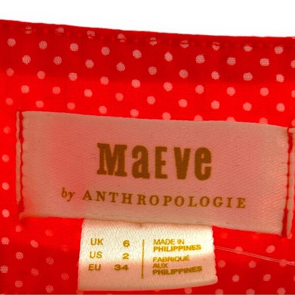 Maeve by Anthropologie Coastal Starfish Embroidered Mini Shift Dress Orange 2 - Picture 4 of 6